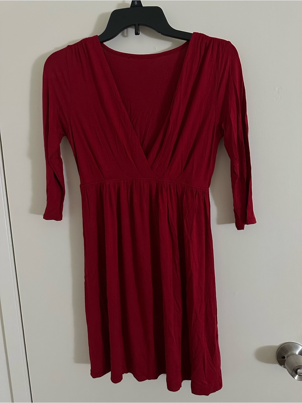 Forever 21 Deep Red Wrap-Front Midi Dress